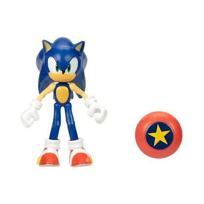 Figura Sonic The Hedgehog con Star Spring azul con zapatos rojos y accesorio rojo con estrella