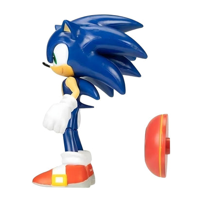 Figura Sonic The Hedgehog con Star Spring azul con zapatos rojos y accesorio rojo con estrella