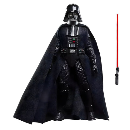 Figura Star Wars Darth Vader de Hasbro con capa negra y sable de luz rojo