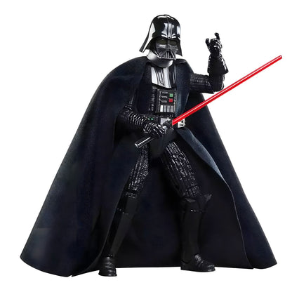 Figura Star Wars Darth Vader de Hasbro con capa negra y sable de luz rojo