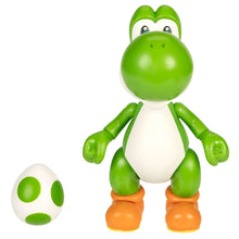 Figura Super Mario Yoshi com ovo verde, botas laranja e ovo branco com manchas verdes