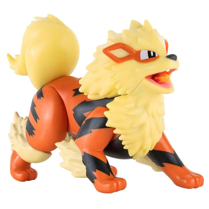 Figura de batalla Pokémon - Arcanine con expresión feroz y aspecto de acción