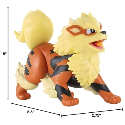 Figura de batalla Pokémon - Arcanine con expresión feroz y aspecto de acción