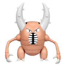 Figura Pokémon Pinsir de frente com grandes chifres brancos