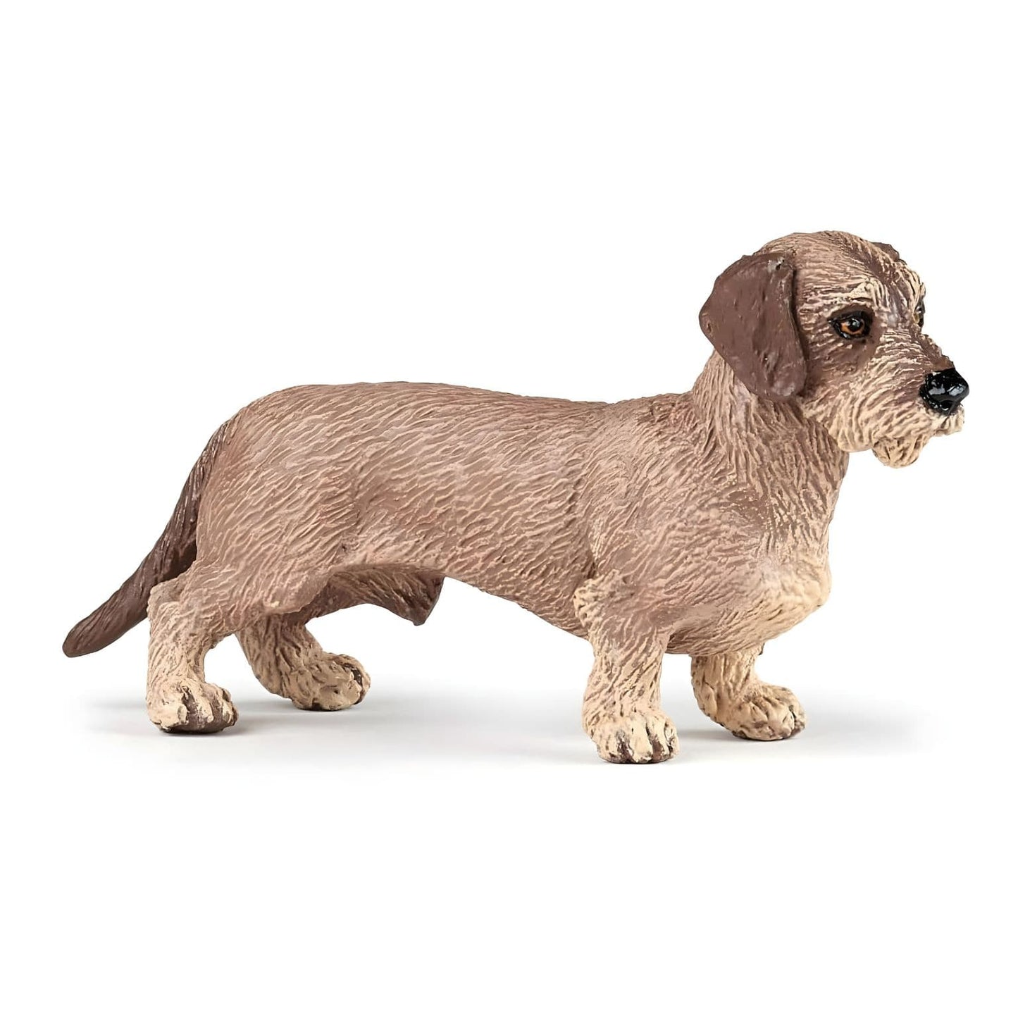 Figura de borracha dachshund em detalhe