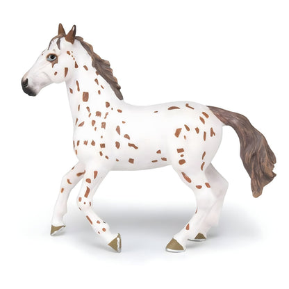 Figura de juguete de yegua Appaloosa en vista de perfil