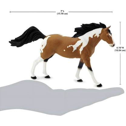 Juguete caballo mustang pinto con energía y elegancia para juegos de simulación