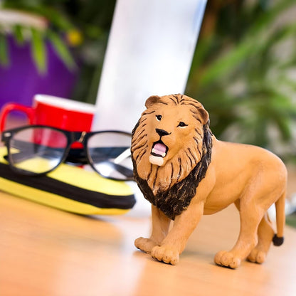 Figura de goma León con imagen complementaria