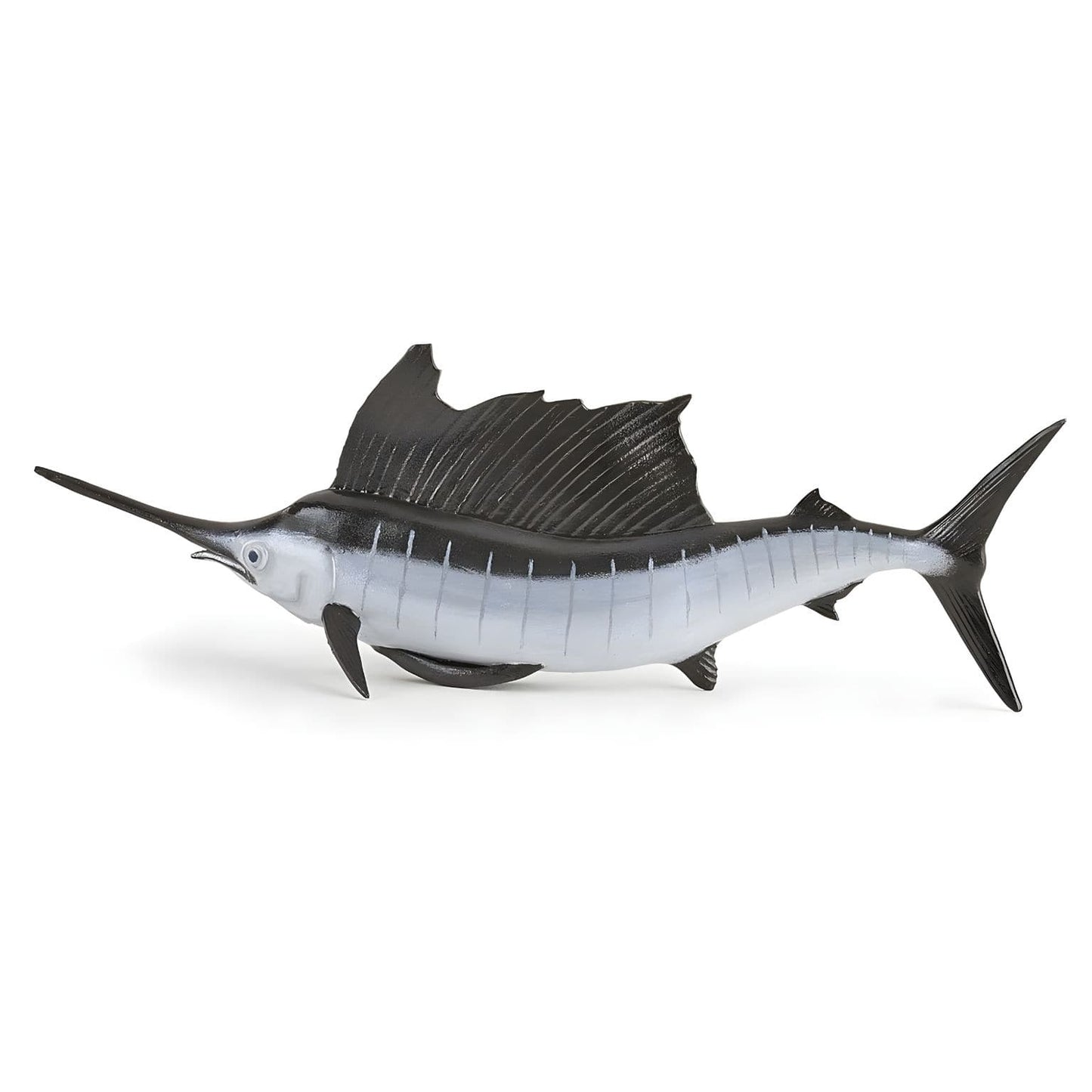 Figura de borracha peixe-vela em vista complementar