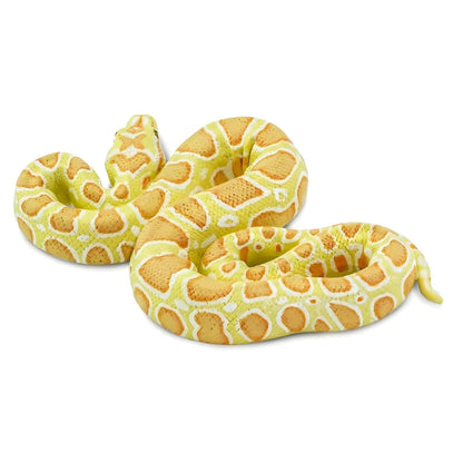 Figura de goma Pitón birmana con patrón de serpiente para exploración de la naturaleza