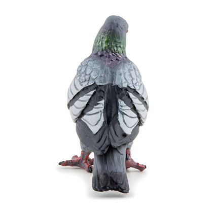 Figura de caucho paloma en vista frontal