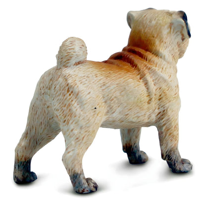 Detalle de la figura de goma Pug