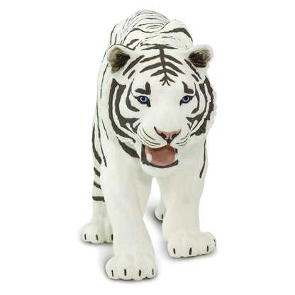 Detalle de la figura de goma Tigre Siberiano Blanco