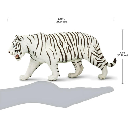 Figura de goma Tigre Siberiano Blanco con imagen complementaria