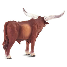 Figura de borracha Touro Ankole Watusi em detalhe