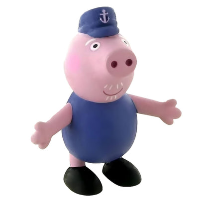 Figura de goma Abuelo Comansi con gorra azul de marinero y ropa azul