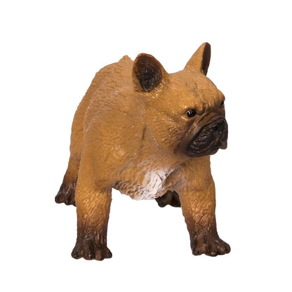 Detalle de la figura de goma Bulldog Francés