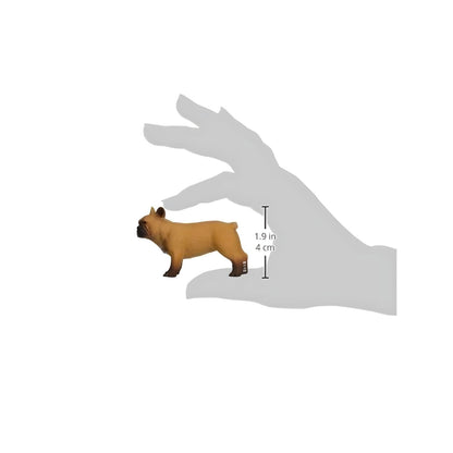 Figura de goma Bulldog Francés con imagen complementaria