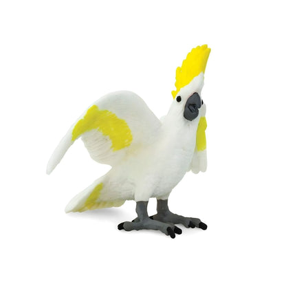 Cacatúa de juguete en figura de goma