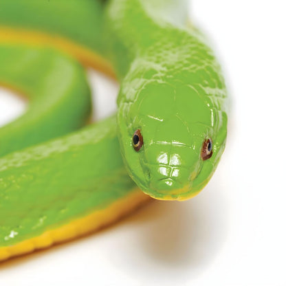 Detalle de la figura de goma Cobra Verde