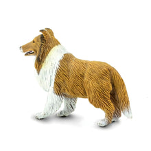Figura de borracha Collie em detalhe