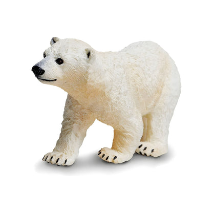 Figura de goma cría de oso polar para juegos sobre el Ártico