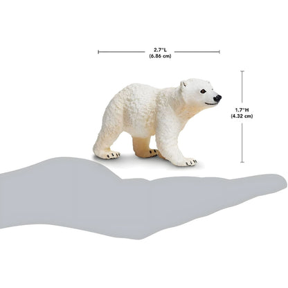 Figura de goma cría de oso polar para juegos sobre el Ártico