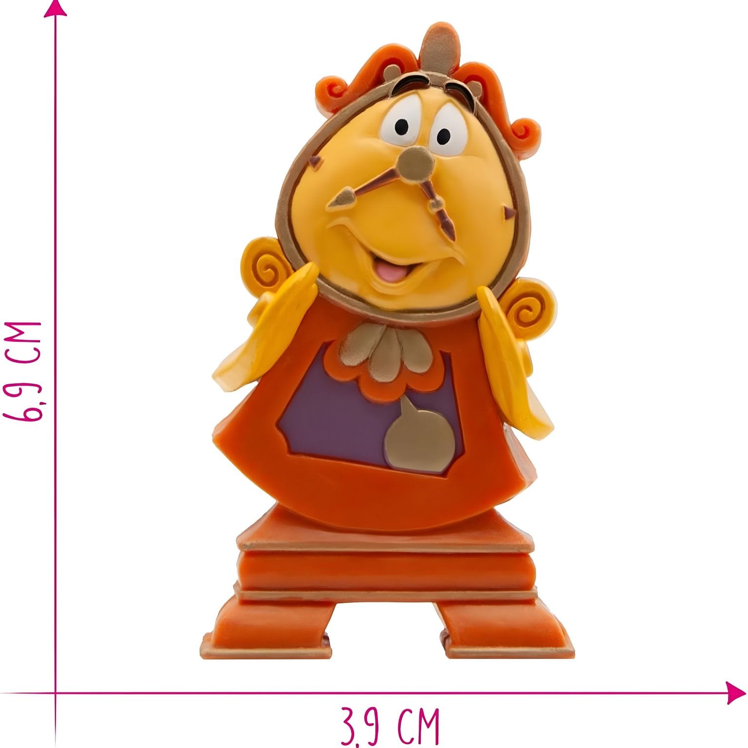 Detalhe da Figura de Borracha Disney Horloge para brincadeiras de fantasia