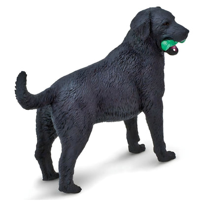 Figura de goma Labrador negro con vista adicional