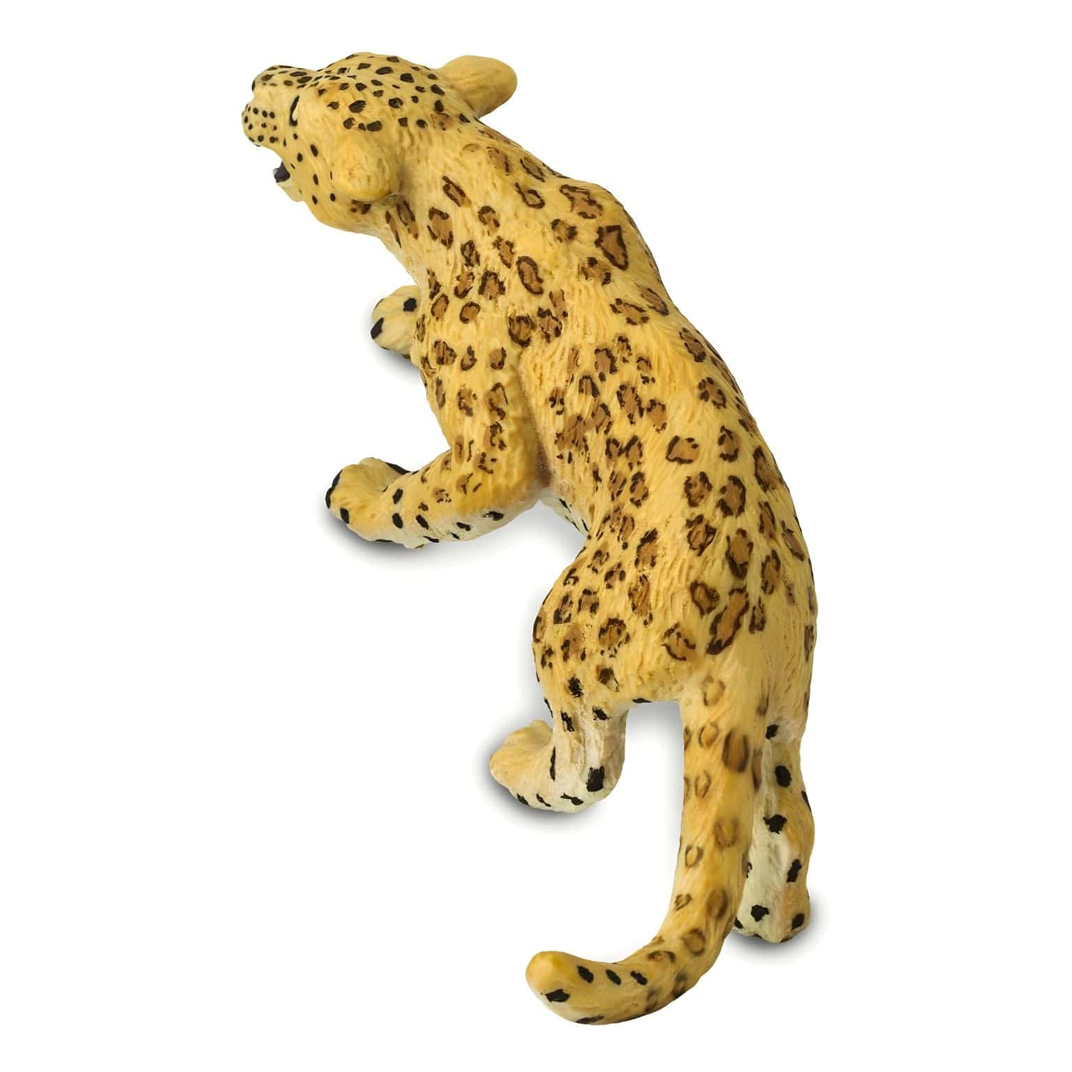 Figura de borracha leopardo para brincadeiras de vida selvagem