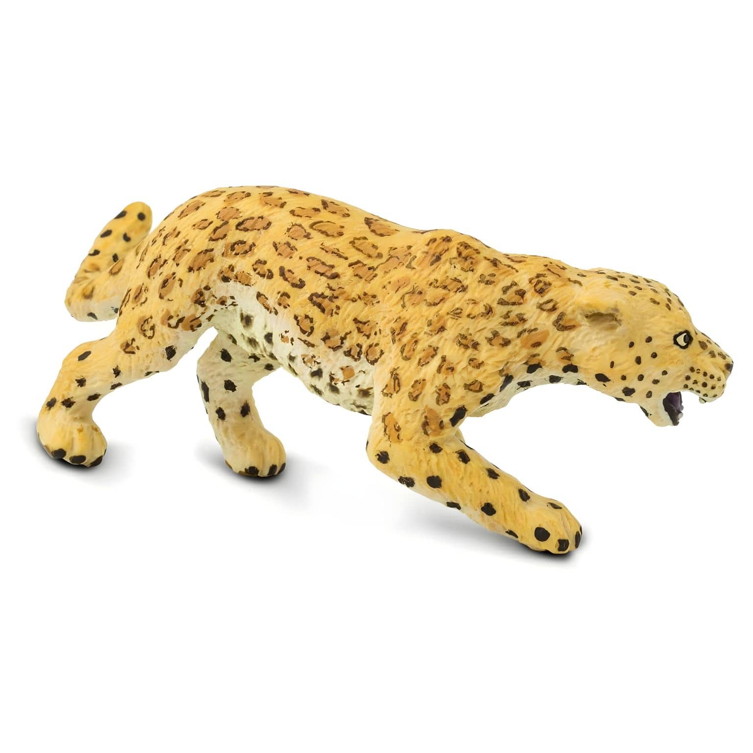 Figura de borracha leopardo para brincadeiras de vida selvagem