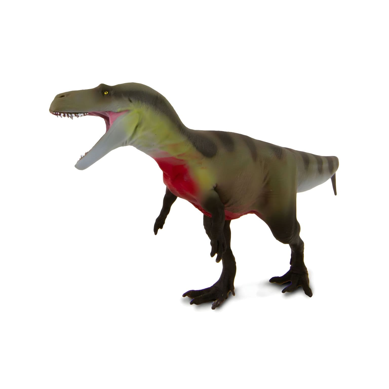 Detalhe da figura dinossauro Megalosaurus em borracha