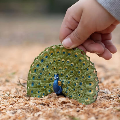 Figura de goma Pavo real en vista trasera