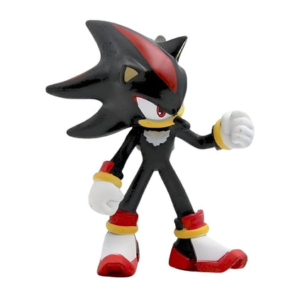 Figura de goma Sonic - Shadow negro con detalles rojos y puño levantado