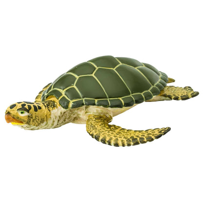 Figura de goma Tortuga Verde en perspectiva frontal