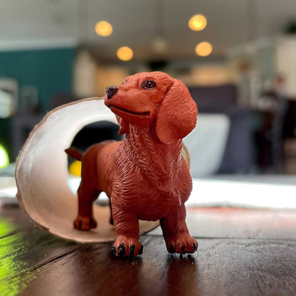 Detalle de la figura de goma Teckel