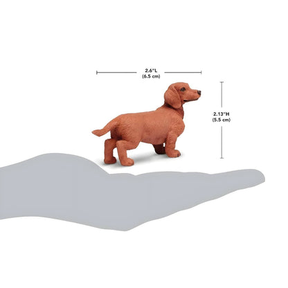 Figura de goma Teckel con imagen complementaria