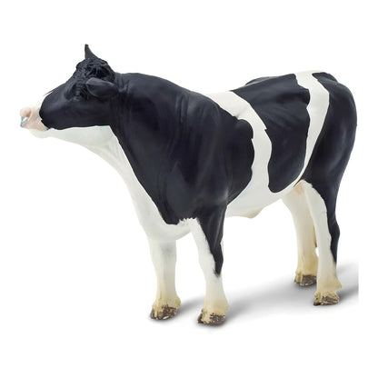 Toro Holstein-manchado de juguete en figura de goma