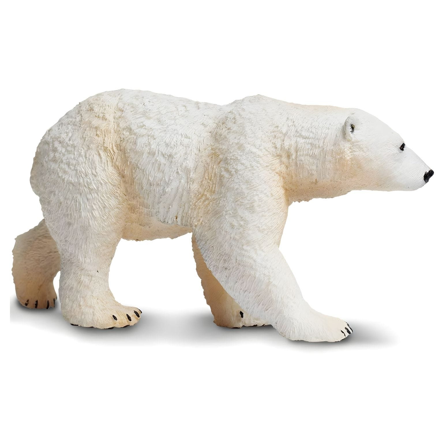 Figura de borracha urso polar em detalhe para coleção e faz de conta