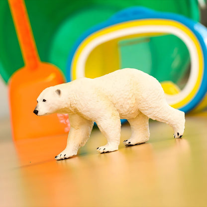 Figura animal oso polar pensada para imaginación y exploración