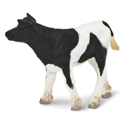 Figura de goma Ternero Holstein manchado en detalle