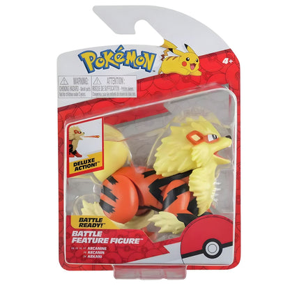 Figura de batalla Pokémon - Arcanine con expresión feroz y aspecto de acción