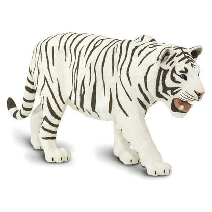 Figura de goma Tigre Siberiano Blanco en primer plano