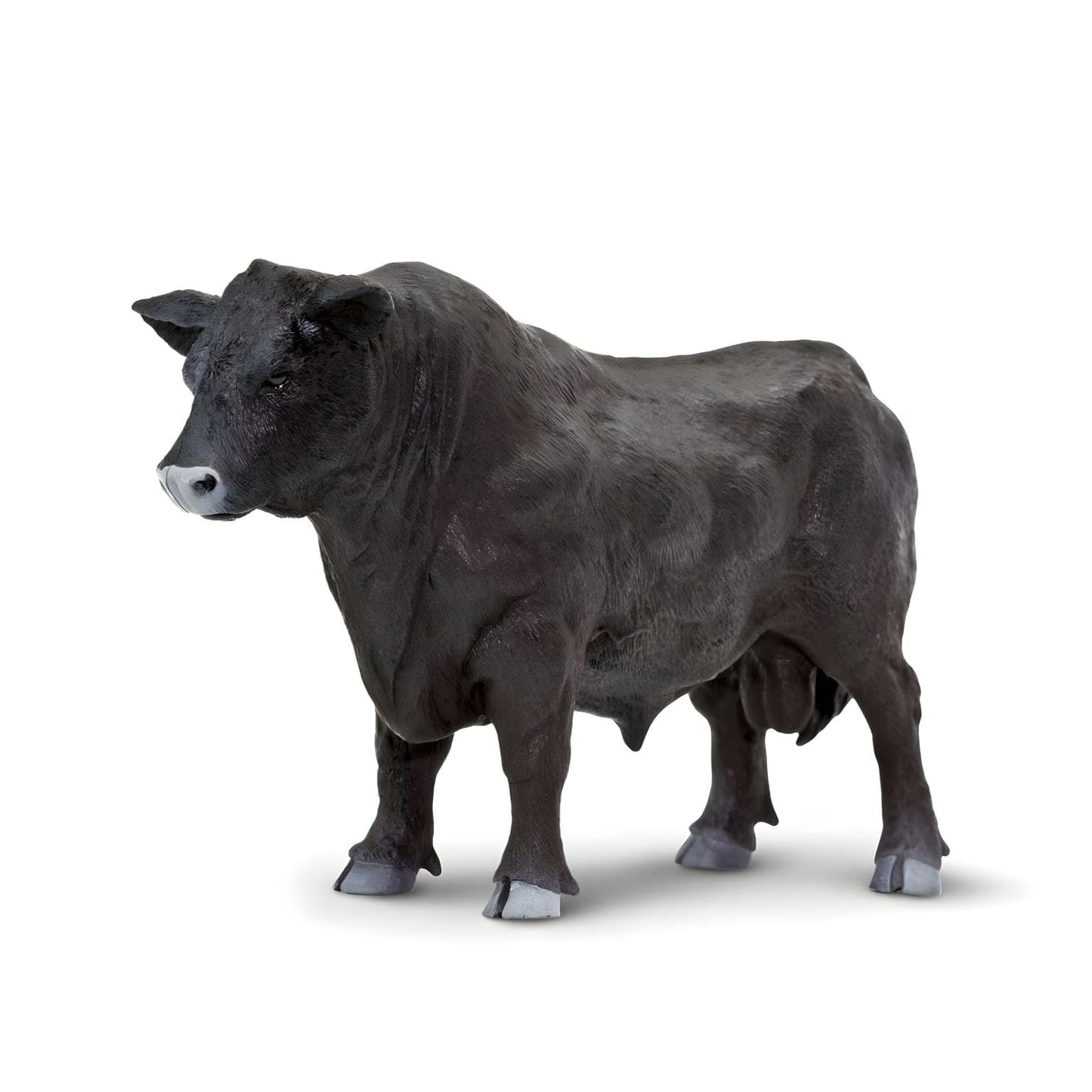 Figura de borracha Touro Angus em destaque
