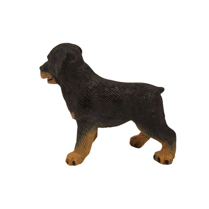 Cría Rottweiler de juguete en figura de goma