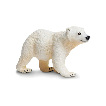 Figura de goma cría de oso polar para juegos sobre el Ártico