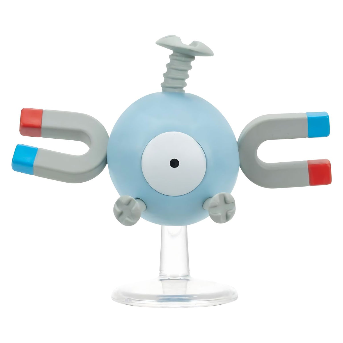 Figura Pokémon Magnemite con cuerpo redondo e imanes laterales