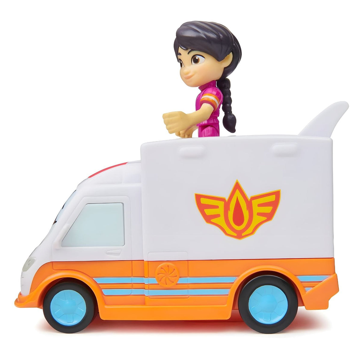 Vehículo Axl y figura Violet de Disney Junior Firebuds