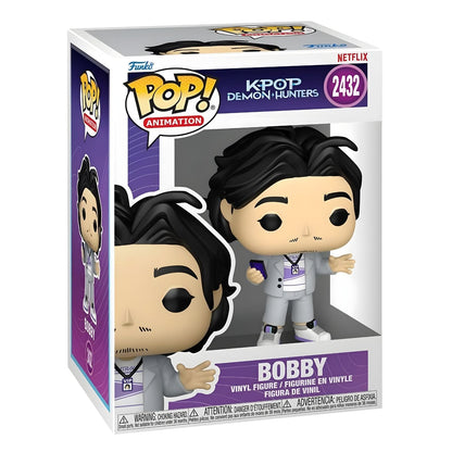 Funko POP K-POP Demon Hunters Bobby en caja para colección