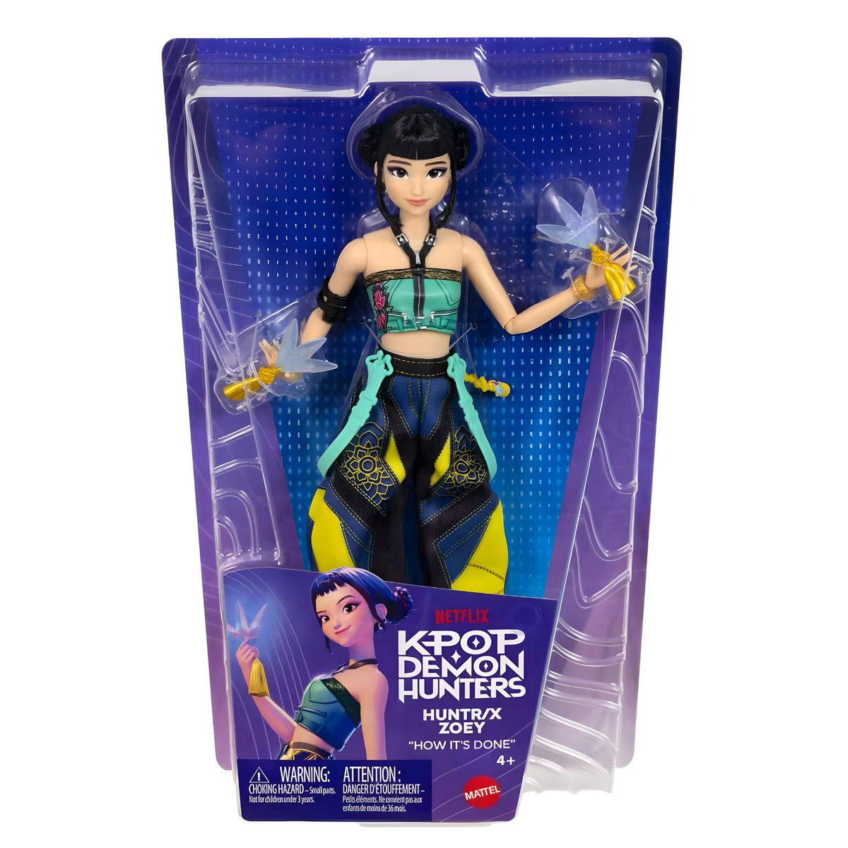 Boneca K-Pop Demon Hunters Zoey HUNTR/X da Mattel com visual How It’s Done